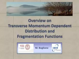 Overview on Transverse Momentum Dependent Distribution and Fragmentation F unctions