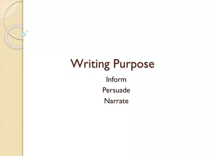 writing purpose