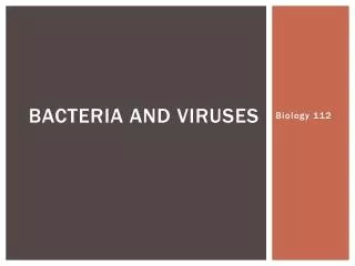 Bacteria and viruses