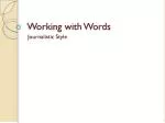 Working with Words - slide 1