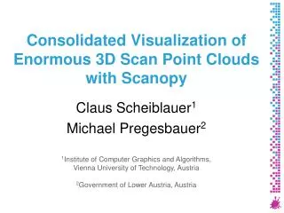 Consolidated Visualization of Enormous 3D Scan Point Clouds with Scanopy