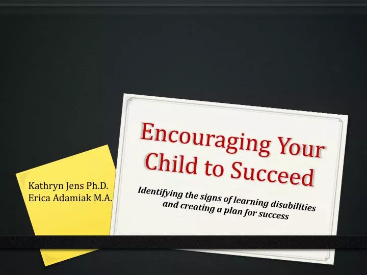 encouraging your child to succeed