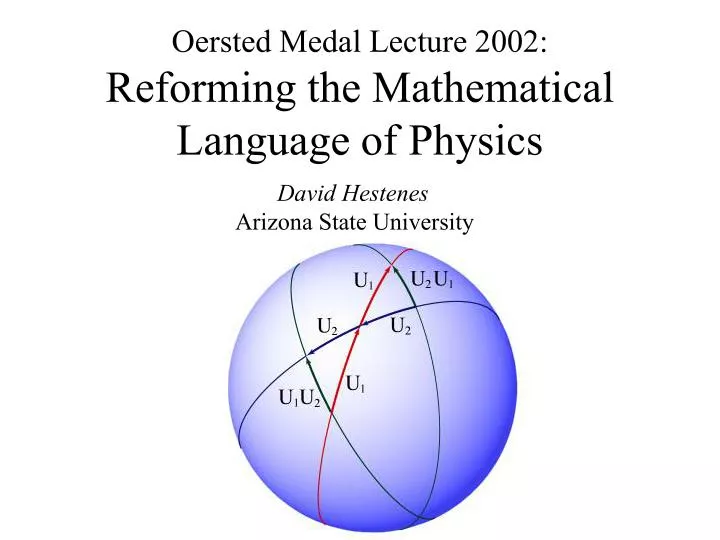 oersted medal lecture 2002 reforming the mathematical language of physics