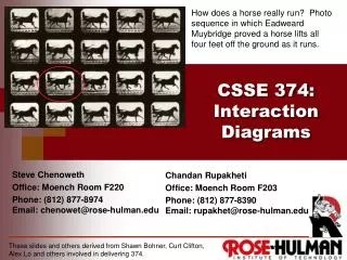 CSSE 374 : Interaction Diagrams