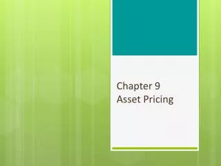 Chapter 9 Asset Pricing