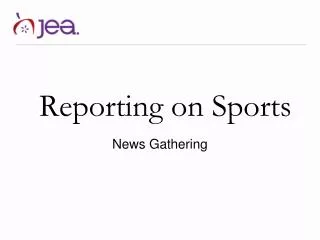 Reporting on Sports