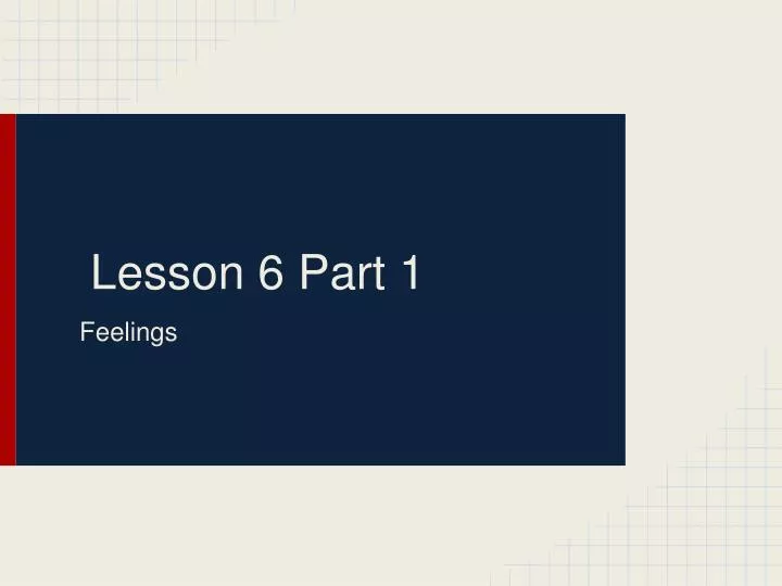 lesson 6 part 1