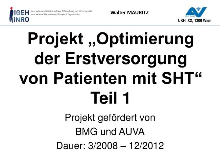 projekt optimierung der erstversorgung von patienten mit sht teil 1