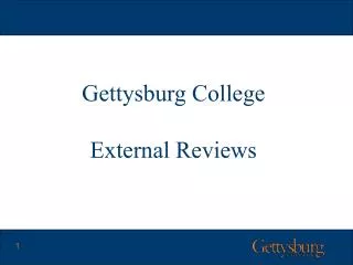 Gettysburg College External Reviews