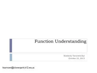 Function Understanding