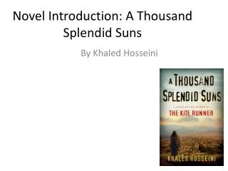 Novel Introduction: A Thousand Splendid Suns