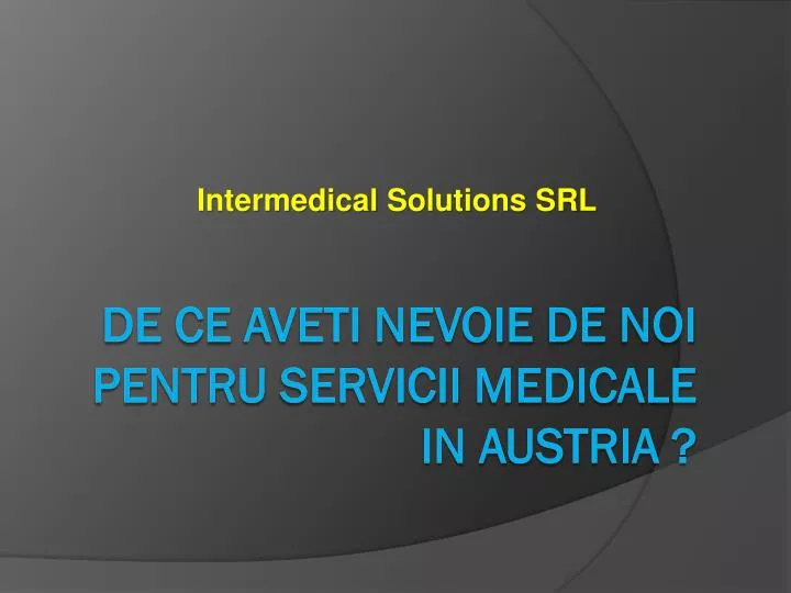 intermedical solutions srl