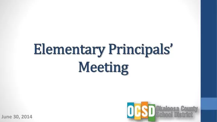 elementary principals meeting