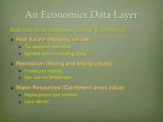 An Economics Data Layer