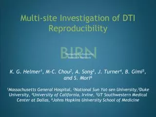 Multi-site Investigation of DTI Reproducibility