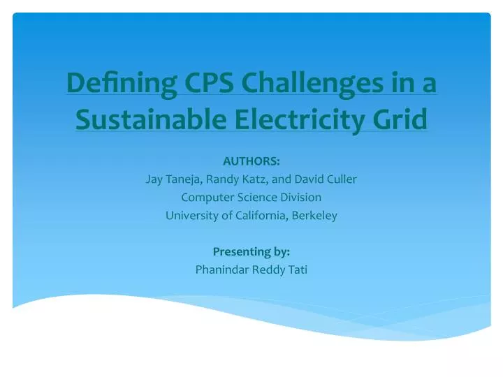 de ning cps challenges in a sustainable electricity grid