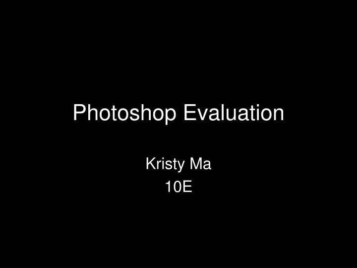 photoshop evaluation
