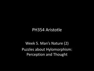 PH354 Aristotle