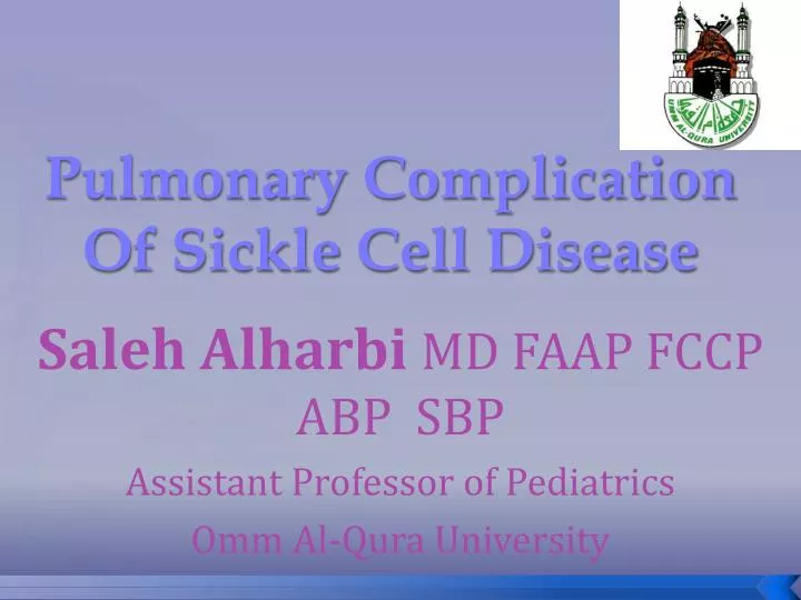 pulmonary complication of sickle cell disease