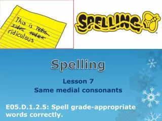 Lesson 7 Same medial consonants