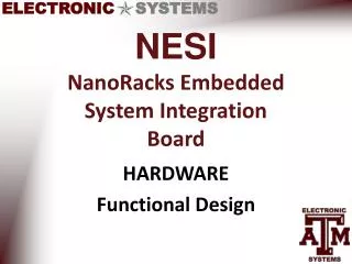 NESI NanoRacks Embedded System Integration Board