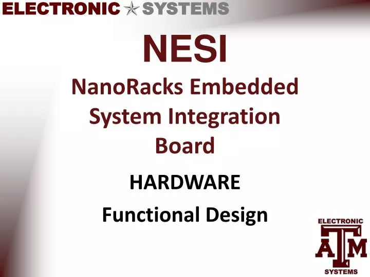 nesi nanoracks embedded system integration board