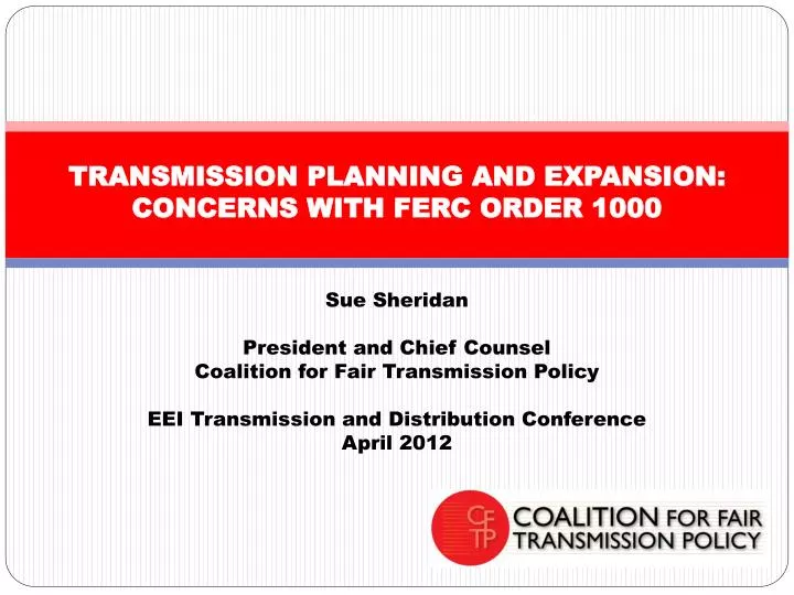 transmission planning and expansion concerns with ferc order 1000
