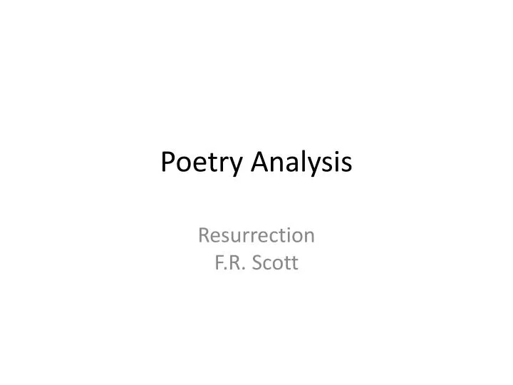 poetry analysis