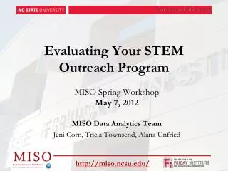 Evaluating Your STEM Outreach Program