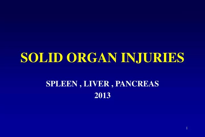 solid organ injuries