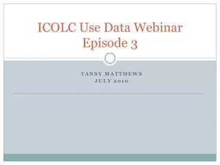 ICOLC Use Data Webinar Episode 3