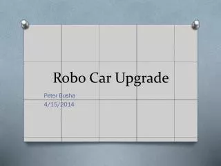 Robo Car Upgrade