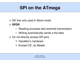 SPI on the ATmega
