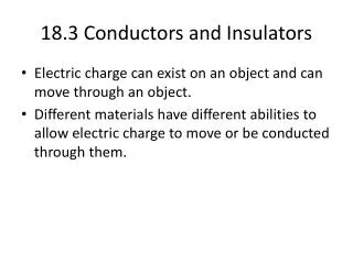 18.3 Conductors and Insulators