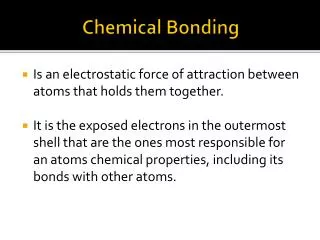 Chemical Bonding