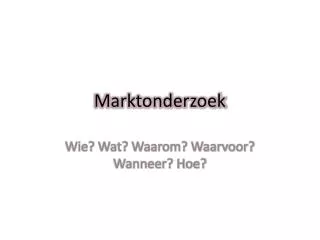 marktonderzoek