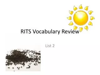 RITS Vocabulary Review