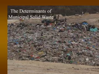 The Determinants of Municipal Solid Waste