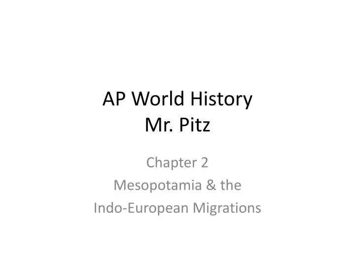 ap world history mr pitz