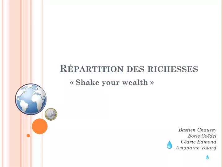 r partition des richesses