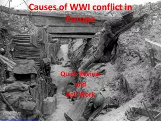 Causes of WWI conflict in Europe