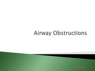 Airway Obstructions