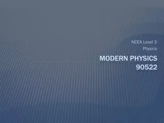 MODERN PHYSICS 90522