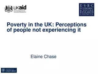 Poverty in the UK: Perceptions of people not experiencing it