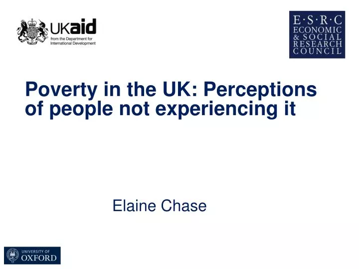 poverty in the uk perceptions of people not experiencing it