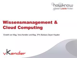 Wissensmanagement &amp; Cloud Computing