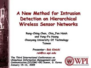 A New Method for Intrusion Detection on Hierarchical Wireless Sensor Networks