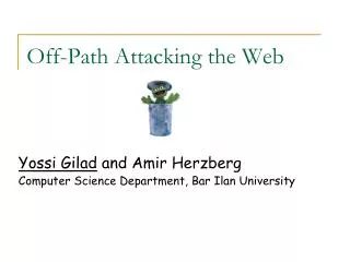 Off-Path Attacking the Web