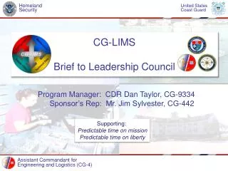 CG-LIMS Brief to Leadership Council