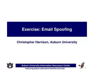 Exercise: Email Spoofing
